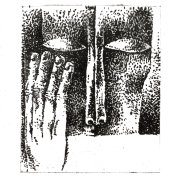 Gertrud Hornung: „Gesicht“, Litho-Sketch, um 1975, Siebenbürgisches Museum