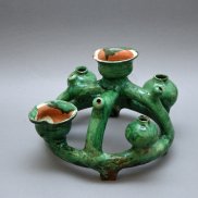 sog. Irdene Krone einer Bruderschaft, 19. Jh., Ton, grün glasiert, Siebenbürgisches Museum Gundelsheim