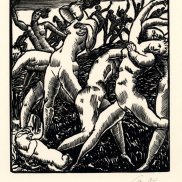 Walther Teutsch: Illustration zu Shakespeares Sonett 153, 1922, Holzschnitt, Siebenbürgisches Museum