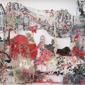 Detail from Nadja Schöllhammer: Grand Guignol, 2018, photo by Eric Tschernow.