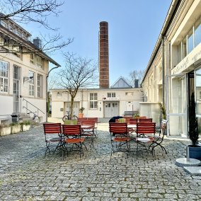 Inner courtyard, Kesselhaus cultural center with museum