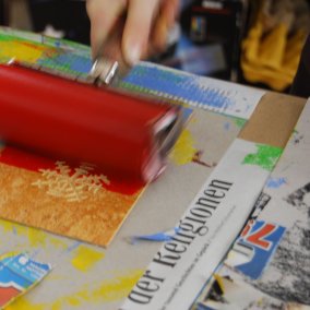Linoleum printing