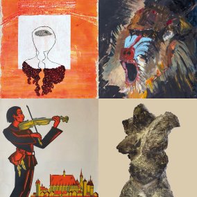 Motif de l'affiche de l'exposition "Trois générations d'arboriculteurs".