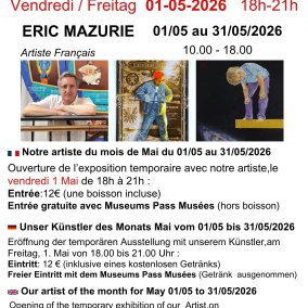 Exhibition & opening night of our artist of the month for May: ERIC MAZURIE