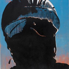 Otter-12: Ron Otter, Pandemic, 2020, 70 x 60 cm, woodcut, photo: Eyal Pinkas