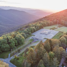 Bird's eye view of the memorial