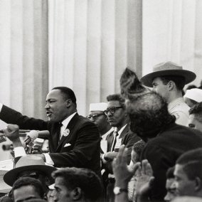 Martin Luther King giving a speech