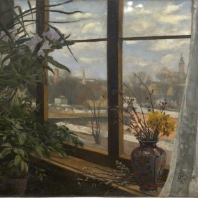 Gemälde EvaStort_BlickausdemFenster_Schöneberg