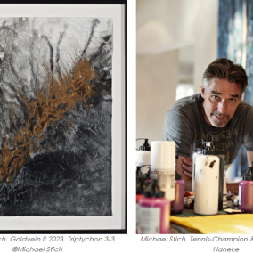 Portrait de Michael Stich et peinture de lui