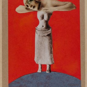Höch Hannah Sans titre (d'un musée ethnographique), 1929 Collage 22,3 x 15,3 cm Museum für Kunst und Gewerbe, Hamburg © 2023, ProLitteris, Zurich