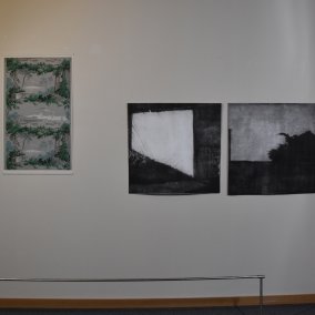 Paysage papier peint et estampe Audrey Borja 2023