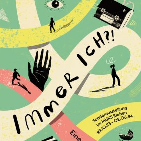 Sonderausstellung "Immer ich?! Eine etwas andere Reise zu dir" im MUKS. Grafik und Illustration: Emily Wren. MUKS Museum Kultur & Spiel Riehen. 