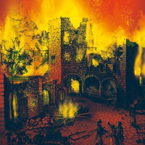 L'incendie de Salins en 1825, crédit image : Christelle Munier