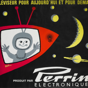 ©Musée Electropolis / Atoll - Affiche pour les téléviseurs Perrin, par Léo Koupferberg, dit Léo Kouper, entre 1961 et 1967.