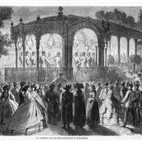 Konzert im Musikpavillon, um 1860
