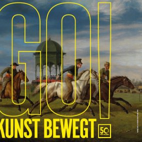 Visual der Ausstellung Go! Kunst bewegt