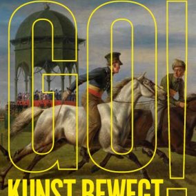Ein Bildausschnitt aus dem Gemälde Ein Pferderennen des Künstlers Rudolph Kuntz aus dem Jahr 1834