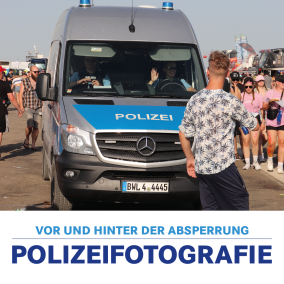 Polizeifotografie. Vor und hinter der Absperrung