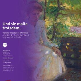 Ausstellungsplakat "Und sie malte trotzdem...", Büro für visuelle Kommunikation Wundsam