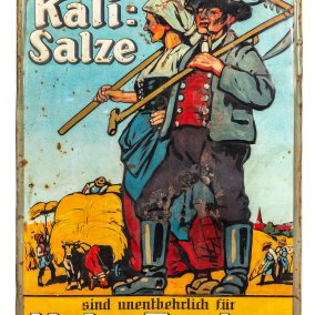 Historisches Emaille-Schild Winterpause