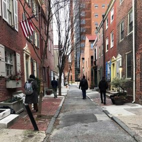 Between 491 Lombard Street and China Town (Philadelphia, during Dietz and Wang's March 20th, 2019 "Listening for Rebecca Jackson
