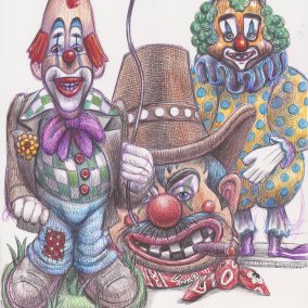Zeichnung von Clowns