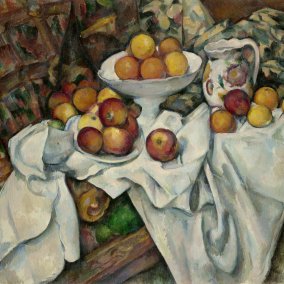 Stilleben mit Äpfeln und Orangen