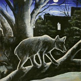 Niko Pirosmani, Bär in mondheller Nacht, Öl auf Karton, 99,9 x 80 cm, Sammlung des Shalva Amiranashvili Museum of Fine Arts of Georgia, Georgisches Nationalmuseum, Tbilissi © Infinitart Foundation
