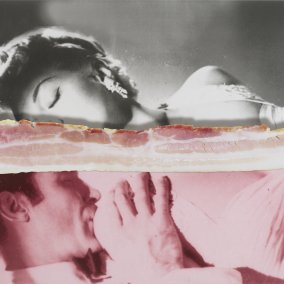 Urs Fischer, Eternity, 2023, Aluminum panel, aluminum honeycomb, polyurethane adhesive, epoxy primer, gesso, solvent-based screen printing paint, water-based screen printing paint, 72 x 96 x 7/8 in. / 182.9 x 243.8 x 2.2 cm, Frame: 77 3/4 x 101 3/4 x 2 in. / 197.5 x 258.4 x 5.1 cm, Private Collection, © Urs Fischer. Courtesy of the artist, Photo: Stefan Altenburger
