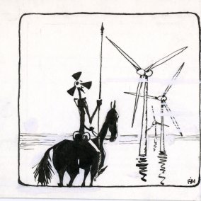F’murrr, sans titre, 2011. Encre noire sur verso d'épreuve imprimée du "Génie des Alpages" 12,9 x 14,5 cm © succession F’murrr. Photo Musées de la Ville de Strasbourg Musée Tomi Ungerer – Centre international de l’Illustration