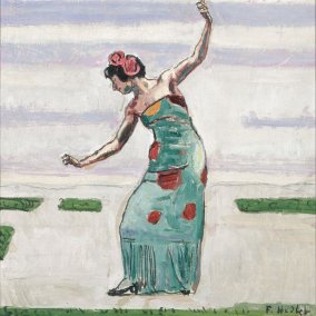 Ferdinand Hodller (1853-1918), Tänzerin, 1913-1914 <br>Öl auf Leinwand, 39 x 40 cm<br>Aargauer Kunsthaus<br> Foto: Brigitte Lattmann