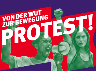 Key Visual der Ausstellung "PROTEST! Von der Wut zur Bewegung" 