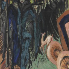 Ernst Ludwig Kirchner, Straßenszene (Friedrichstraße Berlin), 1914, Staatsgalerie Stuttgart, erworben 1953