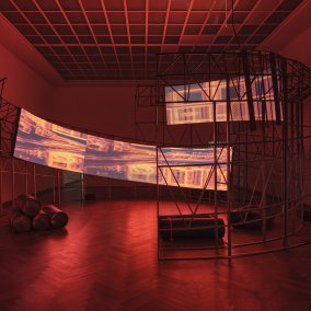 Shuang Li, Alliance (Heart Loop), 2026, Installationsansicht, in: Shuang Li, Alliance, Kunsthalle Basel, 2026, Foto: Philipp Hänger / Kunsthalle Basel