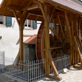 Frick-Mühle Müllheim. Außenfassade Frick-Mühle Müllheim