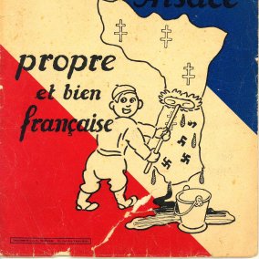• Heft mit Zeichnungen und Karikaturen zu den Verbrechen der Nationalsozialisten im Elsass, Mulhouse 1945, Sammlung DLM AGEXI 22 • Heft mit Zeichnungen und Karikaturen zu den Verbrechen der Nationalsozialisten im Elsass, Mulhouse 1945, Sammlung DLM AGEXI 22