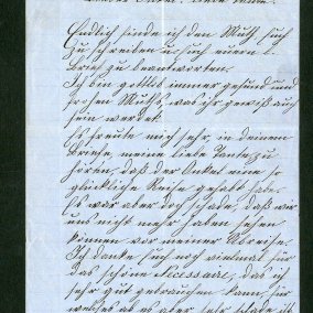 Aus der Ferne wurden Briefe geschrieben, Handschrift 19. Jarhundert Slg. DLM
