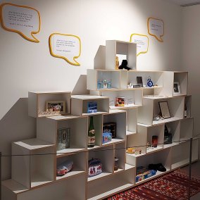 Blick in die Ausstellung 'Zuhause - unterwegs'