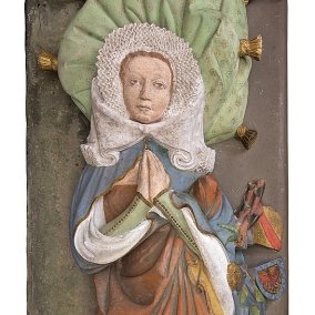 Spätgotisches Grabdenkmal Annas von Freiburg-Neuenburg in der Röttler Kirche