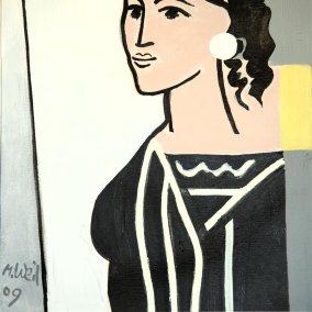 Manfred Weil, Frau mit weißem Ohrring