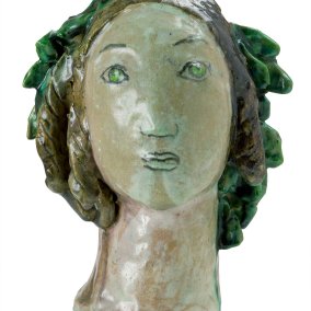 Plastik Kopfstudie von Max Laueger aus der Kunstsammlung des dreiländermuseums KL 330, Foto: W. Hupfer
