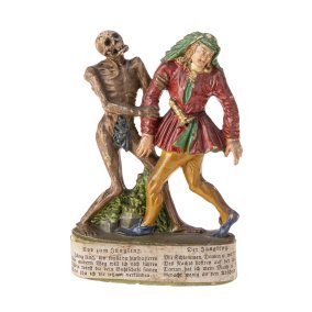 Der Tod und der Jüngling aus der 39-teiligen Figurenfolge "Zizenhausener Totentanz" von 1822/23.  Sammlung DLM Der Tod und der Jüngling aus der 39-teiligen Figurenfolge "Zizenhausener Totentanz" von 1822/23.  Sammlung DLM