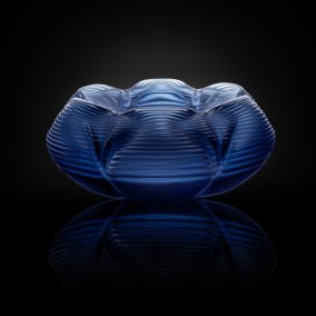 Coupe en cristal bleu