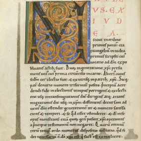 1300 Benediktinerkloster Gengenbach mit eine gezeichnet Abbildung des Klosters.