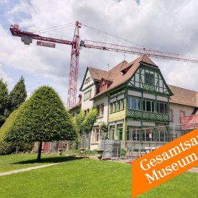 Museum Langmatt mit Baukran, Juni 2024