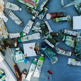 Zeichnen und Malen im Park