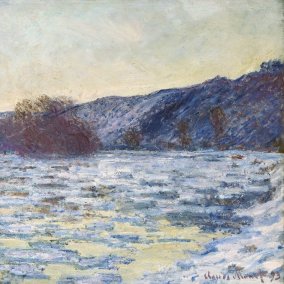 Claude Monet, «Eisschollen im Dämmerlicht», 1893, Öl auf Leinwand, 60 x 99,7 cm, Museum Langmatt, Baden