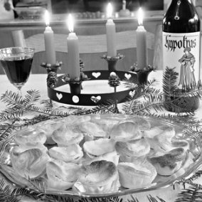 Hypokras und Sunntigspastetli, 1973 Staatsarchiv Basel-Stadt, BSL 1031 1-6195 1 (Foto Hans Bertolf)