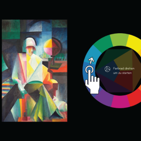 Screenshot von Anwendung. Werk von Johannes Itten mit Farbkreis
