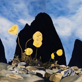 Anne Loch, ohne Titel (AL 235), 1987, Acryl auf Nessel, 280 × 370 cm (2-teilig), Nachlass Anne Loch  © Nachlass Anne Loch, Bern